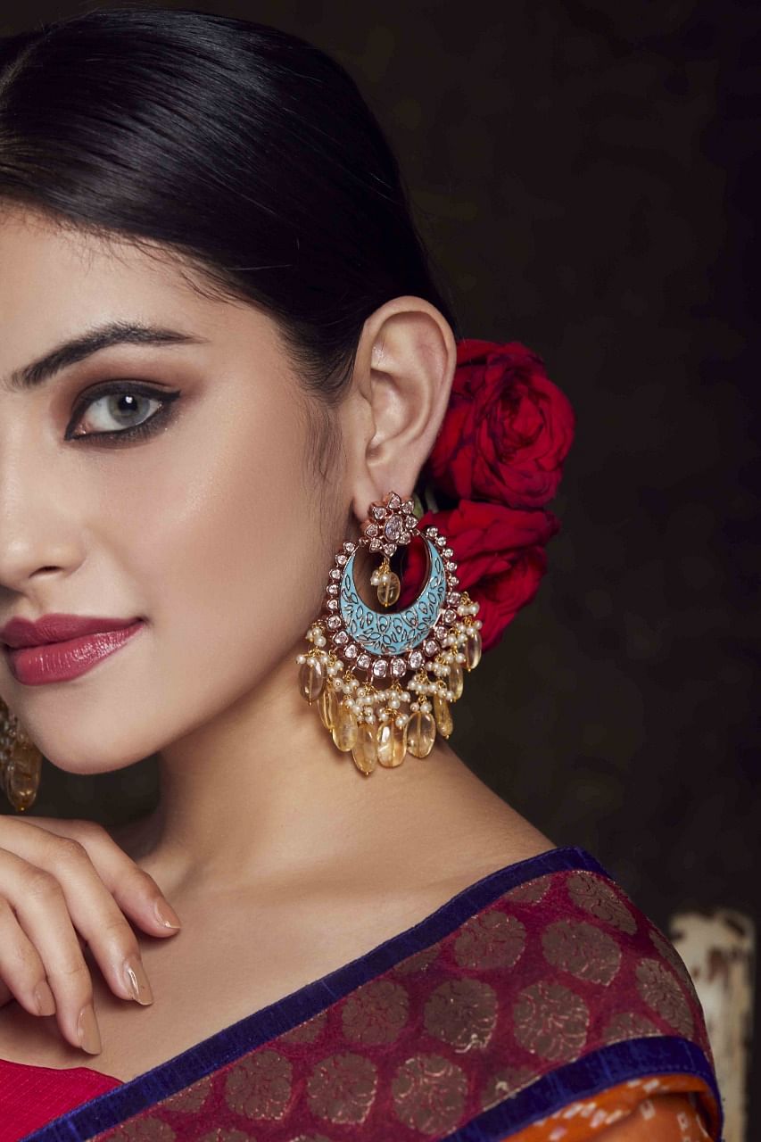 Indian flag colour earrings